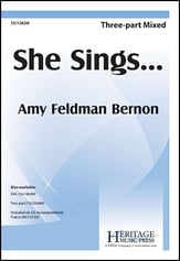 She Sings ... Three-Part Mixed choral sheet music cover